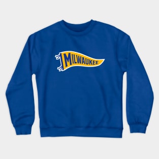 Milwaukee Pennant - Blue 2 Crewneck Sweatshirt